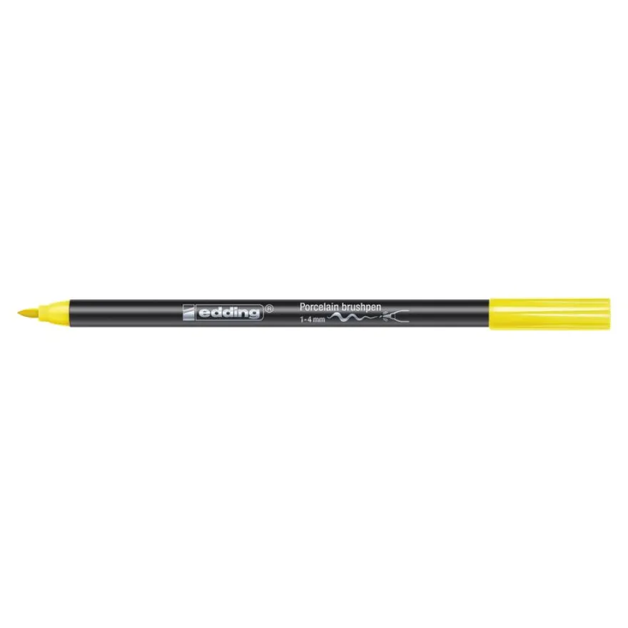 et de 6 feutres pinceau pour porcelaine Edding 4200 – Couleurs classiques – Résistants au lave-vaisselle