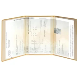 Etui Denim pour carte grise - 8,5 x 13,2 cm - Moutarde - Exacompta