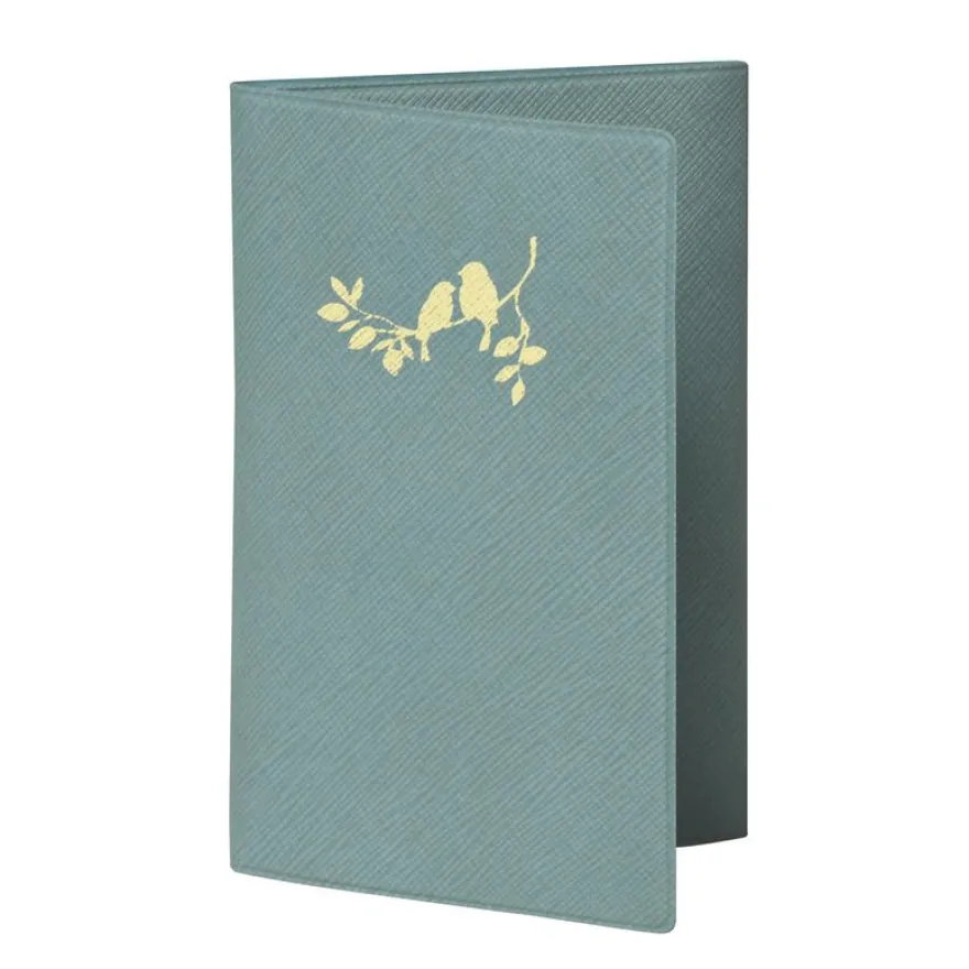 Etui Elise pour carte grise - 8,5 x 13,2 cm - Bleu Oiseaux- Exacompta