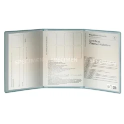 Etui Elise pour carte grise - 8,5 x 13,2 cm - Bleu Oiseaux- Exacompta