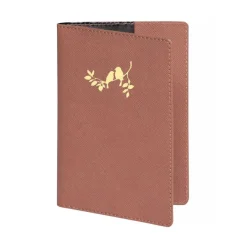 Etui Elise pour passeport - 9,5 x 13,5 cm - Terracotta Oiseaux - Exacompta