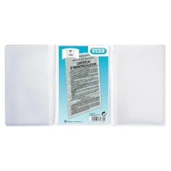 Etui Oxford - 3 volets 8,5x12,5 cm - PVC 20/100e - incolore