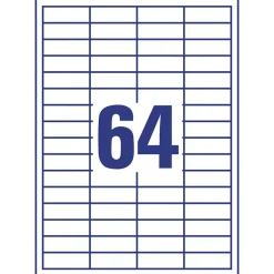 Europe100 - 6500 Étiquettes multi-usages blanches - 38 x 21,2 mm - réf ELA001.FR