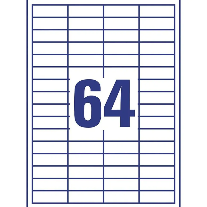 Europe100 - 6500 Étiquettes multi-usages blanches - 38 x 21,2 mm - réf ELA001.FR