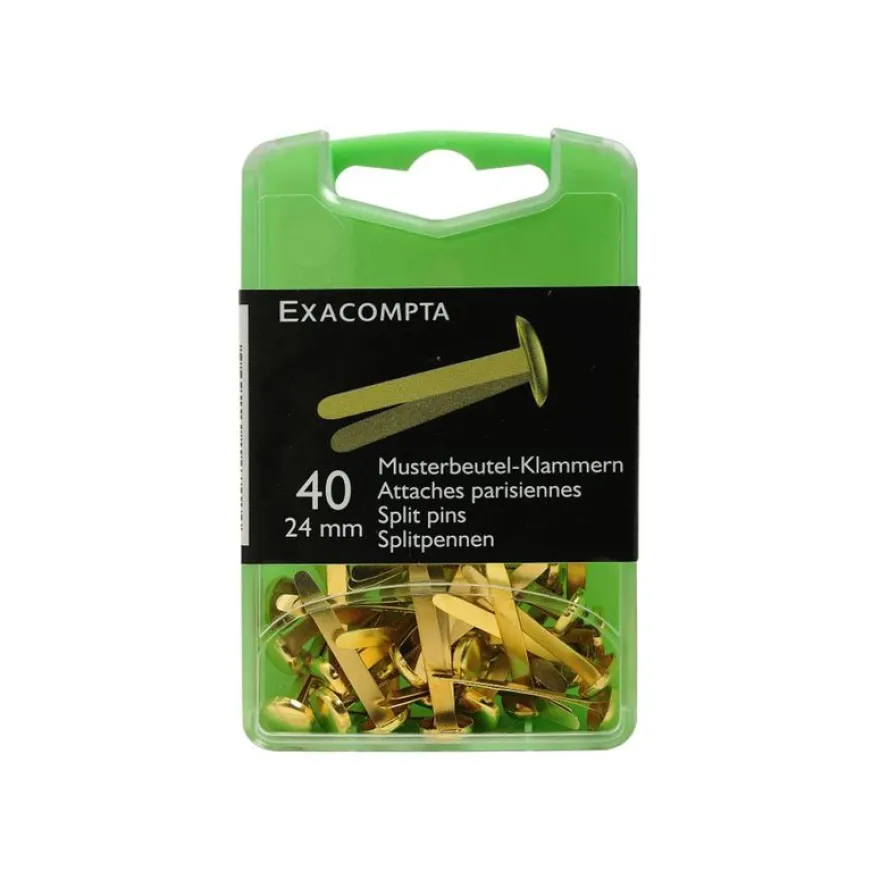 Exacompta - 40 Attaches parisiennes - 24 mm - or