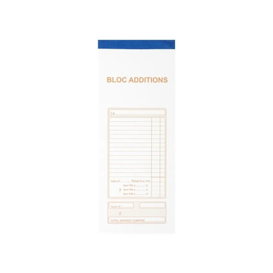 Exacompta - 10 Blocs additions - 50 feuilles - 96 x 230 mm - en double
