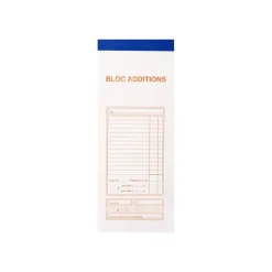Exacompta - 10 Blocs additions - 50 feuilles - 96 x 230 mm - en double