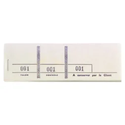 Exacompta - 10 Blocs passe partout 3 volets de 100 tickets - 48 x 150 mm - numéroté - blanc