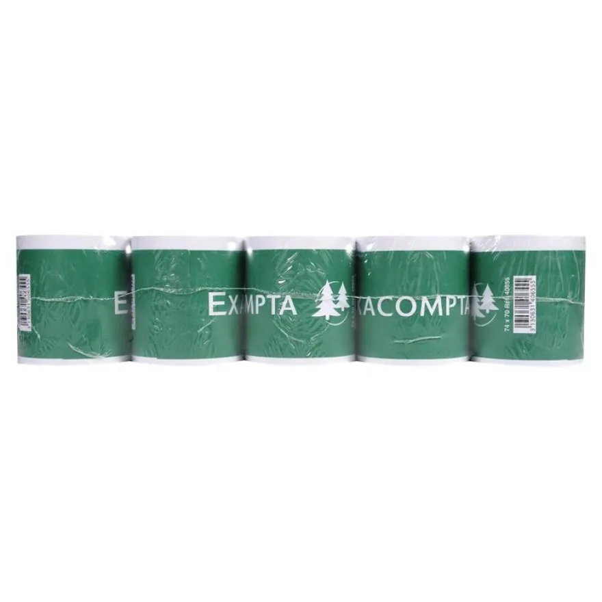 Exacompta - 10 Bobines offset - rouleaux calculatrices - 74 x 70 x 12 mm
