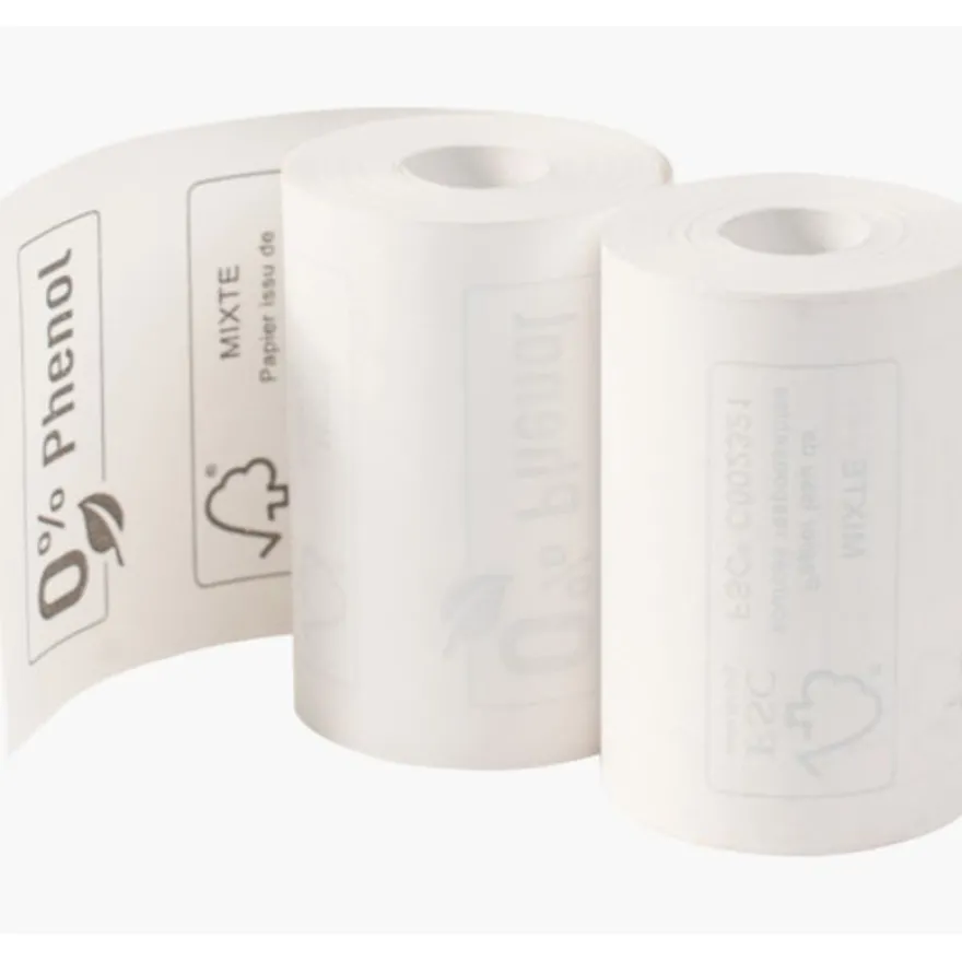 Exacompta - 20 Bobines thermiques - rouleaux TPE - 57 x 40 x 12 mm - 18m - sans mandrin ni film plastique