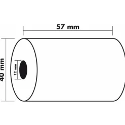 Exacompta - 5 Bobines thermiques - rouleaux TPE - 60 x 47 x 12 mm - sans Bisphénol A