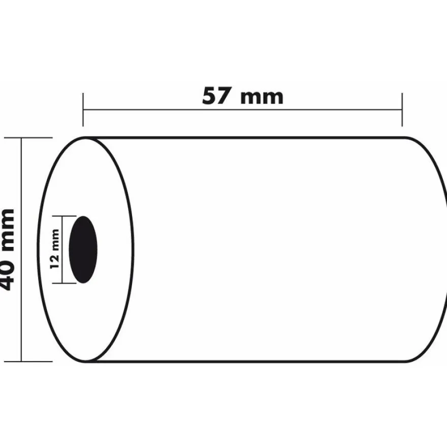 Exacompta - 5 Bobines thermiques - rouleaux TPE - 60 x 47 x 12 mm - sans Bisphénol A