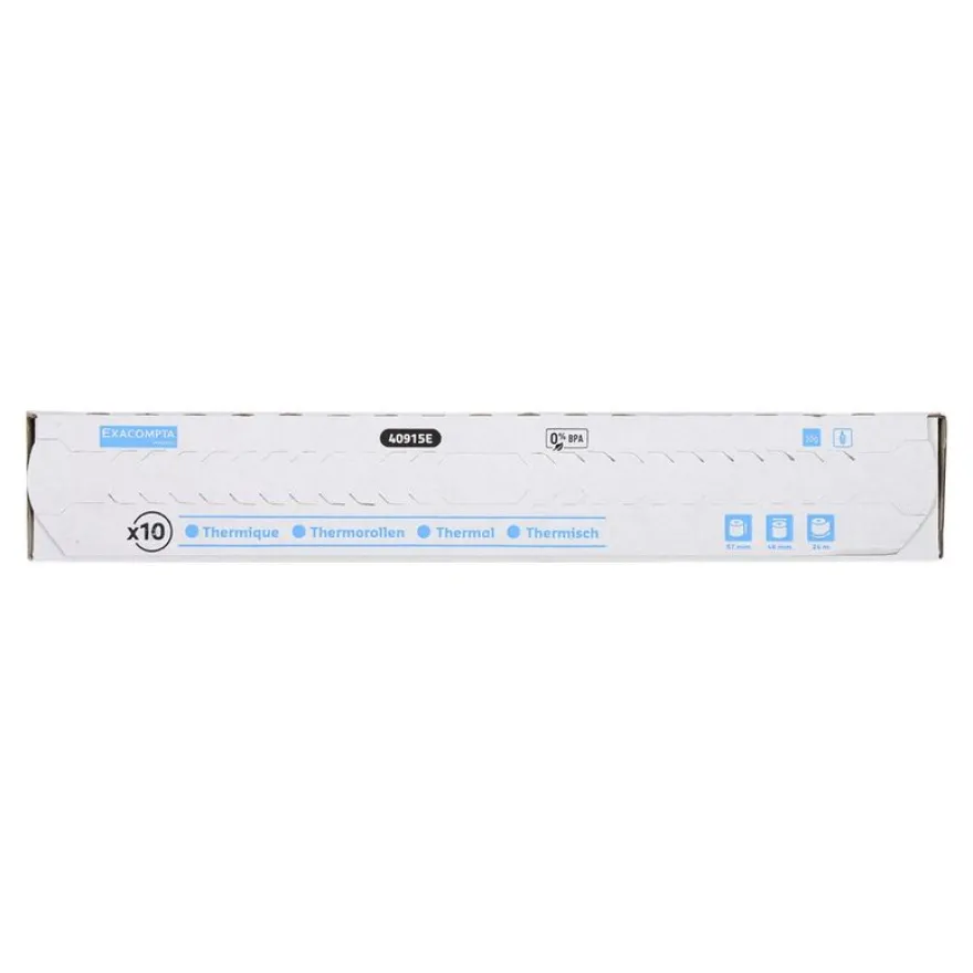 Exacompta - 10 Bobines thermiques - rouleaux TPE - 57 x 46 x 12 mm - sans Bisphénol A