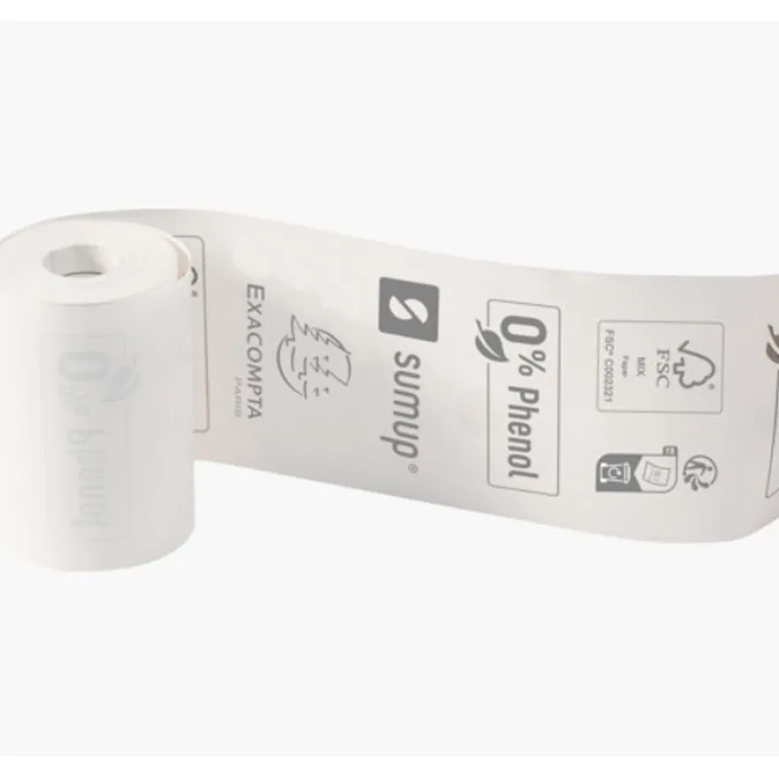 Exacompta - 20 Bobines thermiques - rouleaux pour SUMUP - 57 x 30 mm x 9 m - sans phénol et sans plastique