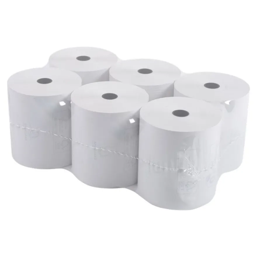 Exacompta - 6 Bobines thermiques - rouleaux caisses - 80 x 80 x 12 mm - sans Bisphénol A - 72 m