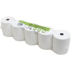 Exacompta - 50 Bobines Ticket de Caisse 80x68mm - 70m - Thermique 48g/m² Sans Phénol - Blanc - Nouveauté