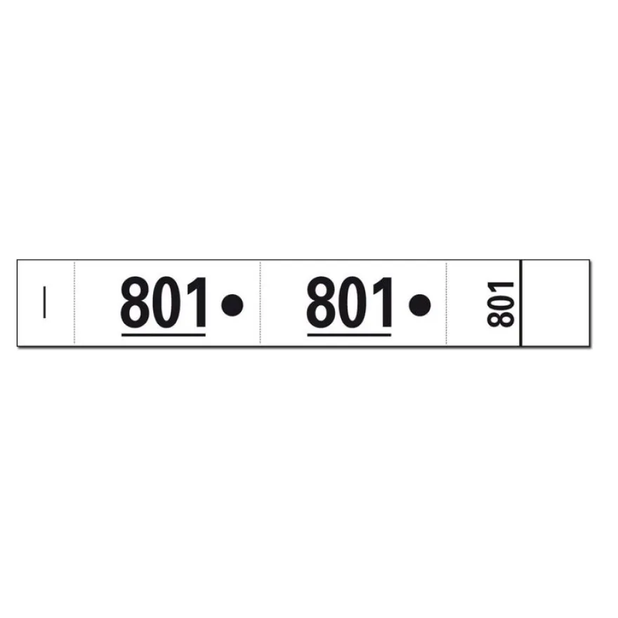 Exacompta - 20 Carnets de 50 tickets de vestiaire 3 volets - 30 x 200 mm - numéroté - blanc