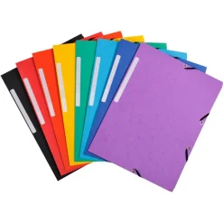 Exacompta - 10 Chemises à rabats dont 3 offertes - A4 - couleurs assorties