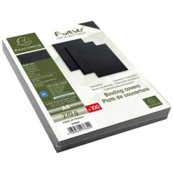 Exacompta - 100 couvertures à reliure A4 (21 x 29,7 cm) - 270 g/m² - noir