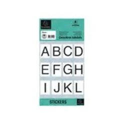 Exacompta - 427 Lettres adhésives A à Z - police 30 mm - vinyle - noir