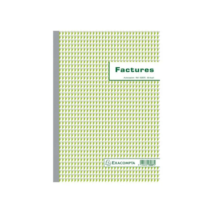 Exacompta - 5 Manifolds Carnets de factures - 50 dupli - A4