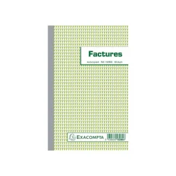 Exacompta - 10 Manifolds Carnets de factures - 50 dupli - 21 x 13,5 cm