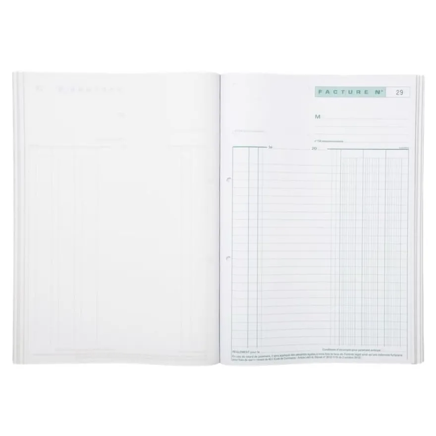 Exacompta - 5 Manifolds Carnets de factures - 50 tripli - A4