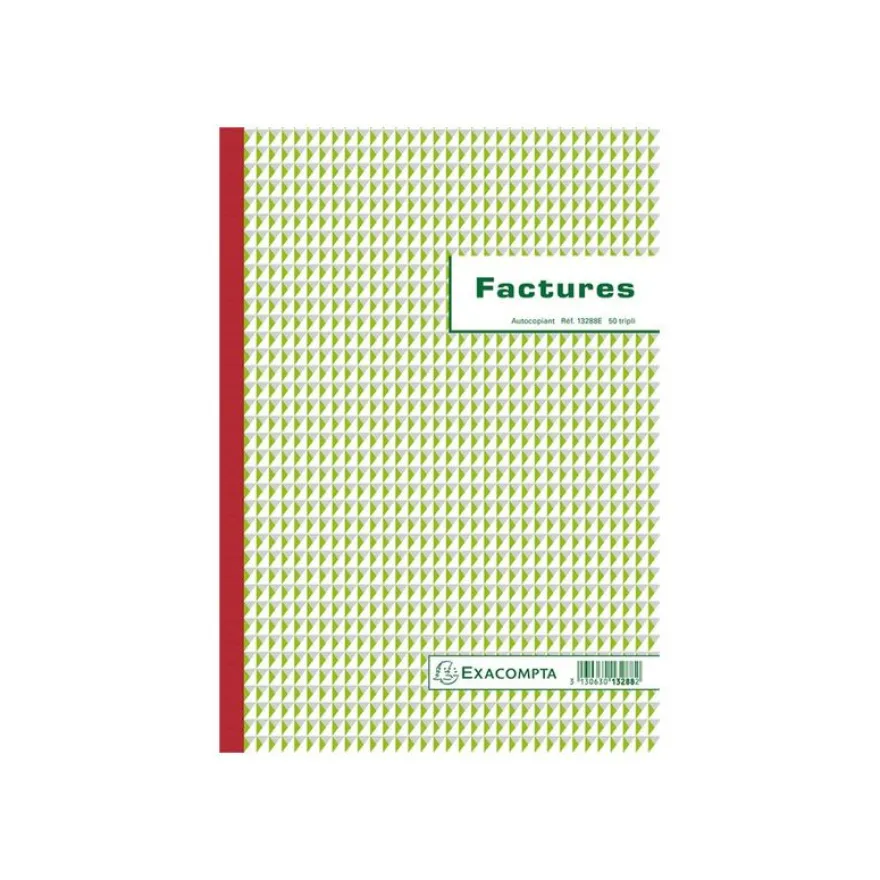 Exacompta - 5 Manifolds Carnets de factures - 50 tripli - A4