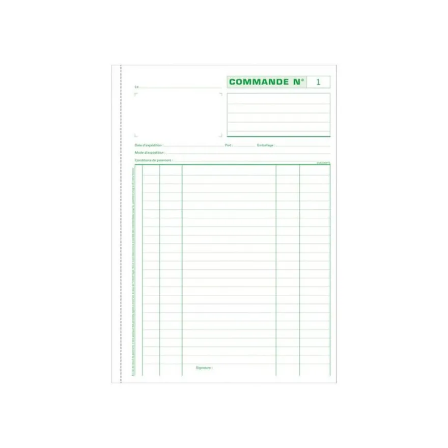 Exacompta - 5 Manifolds Carnets de commandes - 50 dupli - A4
