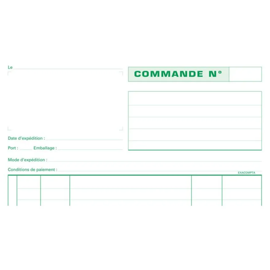 Exacompta - 5 Manifolds Carnets de commandes - 50 dupli - A4