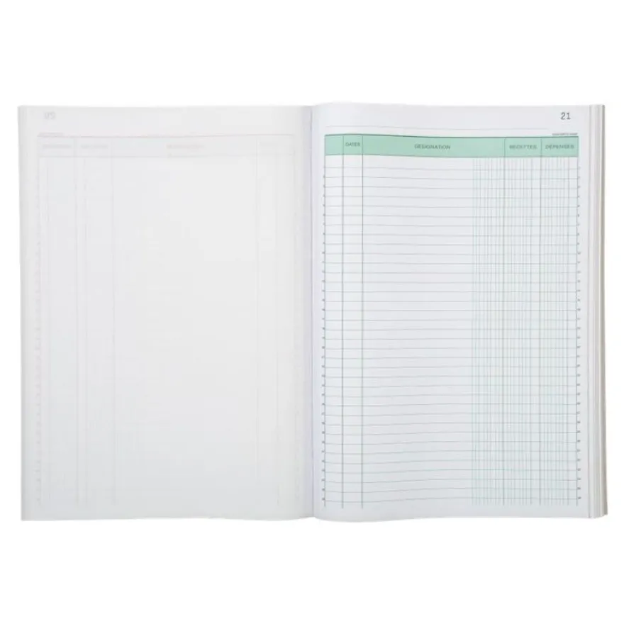 Exacompta - 5 Manifolds Carnets de recettes/dépenses - 50 dupli - A4