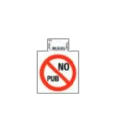 Exacompta - 4 Pictogrammes - No Pub - 100 x 100 mm