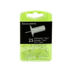 Exacompta - 25 Épingles papic - 10 mm - transparent