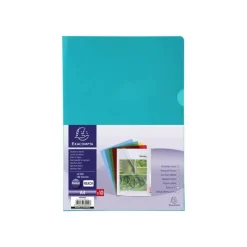 Exacompta - 10 Pochettes coin - A4 - 13/100 - couleurs assorties