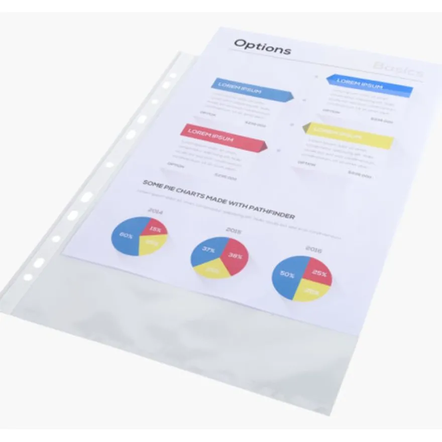 Exacompta - 100 Pochettes perforées - A4 - PP lisses - cristal 6/100E