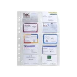 Exacompta - 10 Pochettes pour cartes de visite - A4 - cristal