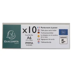 Exacompta - 10 Porte noms - A6 plié