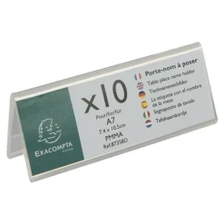 Exacompta - 10 Porte-noms double face - pour 105 x 40 mm