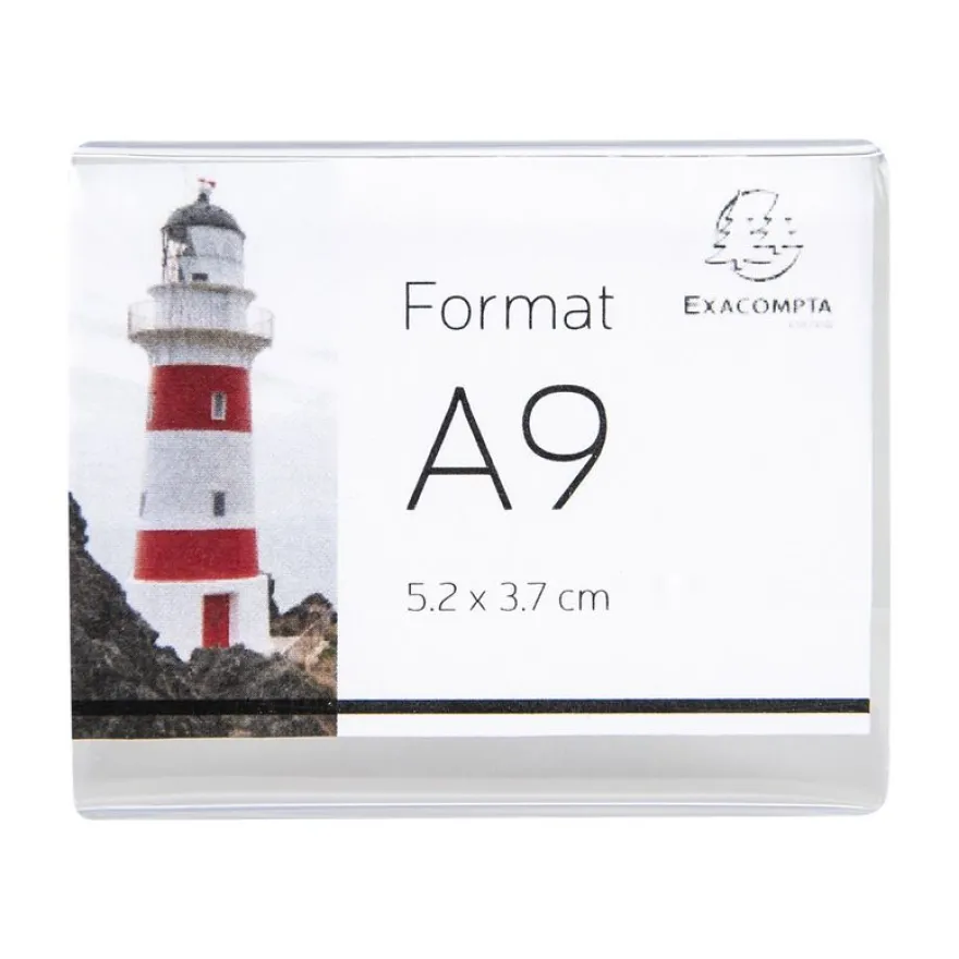 Exacompta - 10 Porte-étiquettes horizontal pour 52 x 37 mm - double face