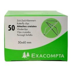 Exacompta - 50 Trombones attaches croisées - 50 x 60 mm