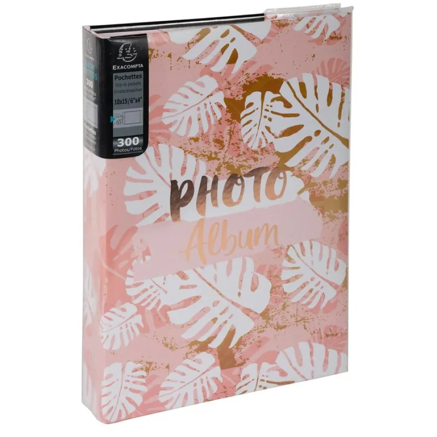 Exacompta - Album photo à pochettes - 300 photos 10 x 15 cm - 22.5 x 32.5 cm - pastel tropic