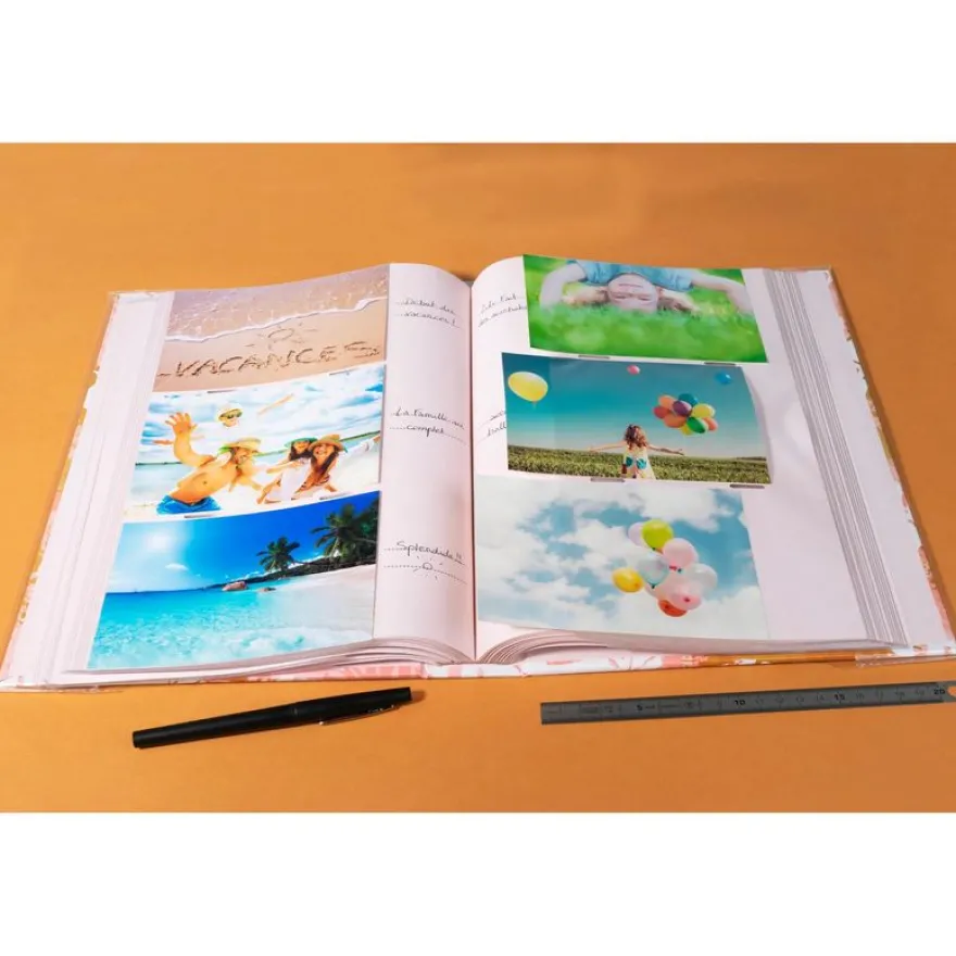Exacompta - Album photo à pochettes - 300 photos 10 x 15 cm - 22.5 x 32.5 cm - pastel tropic