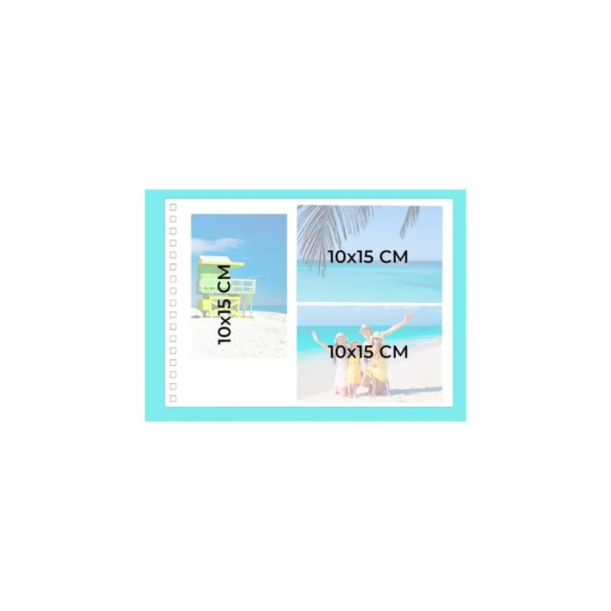 Exacompta - Album photos Japan 32x22 cm - 50 pages pour 150 photos Japan 10 x 15 cm - bleu