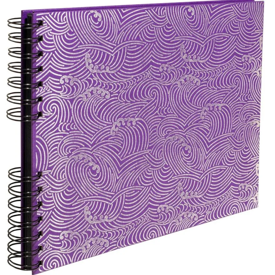 Exacompta - Album photos Japan 32x22 cm - 50 pages pour 150 photos Japan 10 x 15 cm - violet