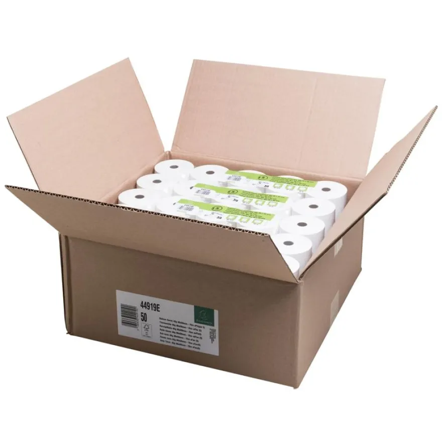 Exacompta – Bobine pour tickets de caisse thermique – 80 x 68 mm – 70 m – 1 pli – 48 g/m² – sans phénol – blanc