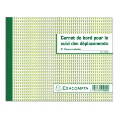 Exacompta - Carnet de bord pour le Suivi des déplacements - 14,8 x 19 cm