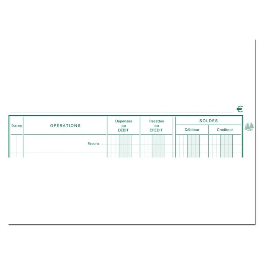 Exacompta - Carnet de Position de compte - 16 x 19,5 cm - 40 pages