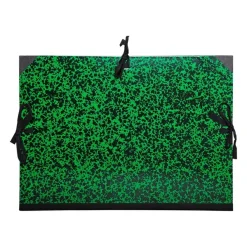 Exacompta - Carton à dessin - 26 x 33 cm - vert - fermeture par cordons