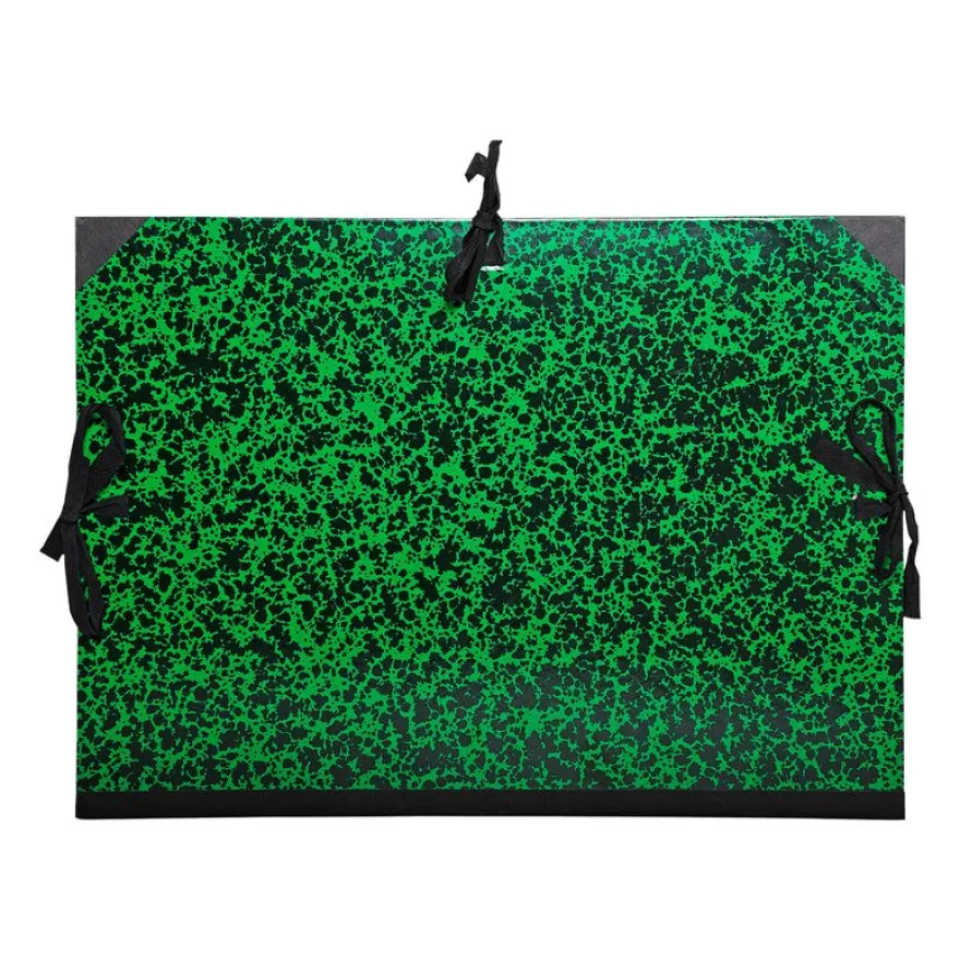 Exacompta - Carton à dessin - 32 x 45 cm - vert - fermeture par cordons