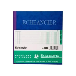 Exacompta - Échéancier - 72 pages - 21 x 19 cm
